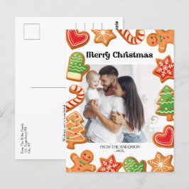 Gingerbread Cookies Foto Kerstmis Briefkaart