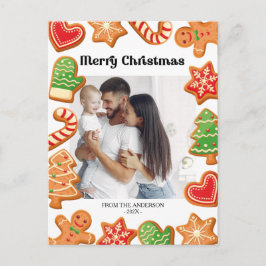 Gingerbread Cookies Foto Kerstmis Briefkaart