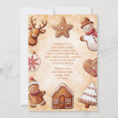 Gingerbread Cookies Foto Lijst Bruine Achtergrond Feestdagenkaart (Achterkant)