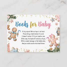 Gingerbread Cookies Gender Reveal Boeken voor Baby Informatiekaartje