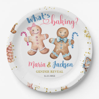 Gingerbread Cookies Gender Reveal Paper Bord