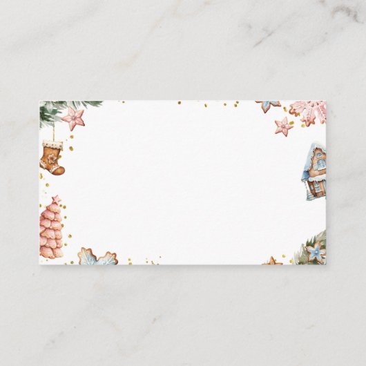 Gingerbread Cookies Geslacht Onthullen Luier Raffl Informatiekaartje (Achterkant)