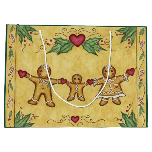 Gingerbread Cookies Gift Bag Groot Cadeauzakje (Achterkant)