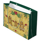 Gingerbread Cookies Gift Bag Groot Cadeauzakje (Voorkant Gekanteld)