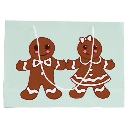 Gingerbread Cookies Gift Bag Groot Cadeauzakje (Achterkant)