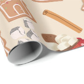 Gingerbread Cookies & Hot Chocolate Wrapping Paper Cadeaupapier (Rol Hoek)