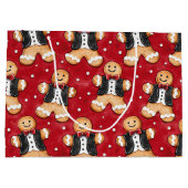 Gingerbread Cookies in Tuxedos Kerstmis Groot Cadeauzakje (Achterkant)
