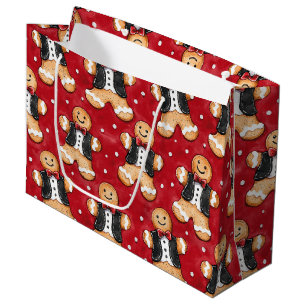 Gingerbread Cookies in Tuxedos Kerstmis Groot Cadeauzakje