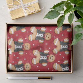 Gingerbread Cookies in Tuxedos Kerstmis Tissuepapier