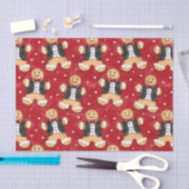 Gingerbread Cookies in Tuxedos Kerstmis Tissuepapier (Craft)