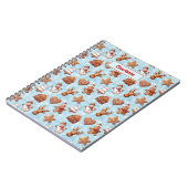 Gingerbread Cookies Kerst Blauw Notitieboek (Linkerzijde)
