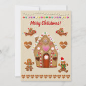 Gingerbread Cookies Kerstfeest Feestdagenkaart (Voorkant)