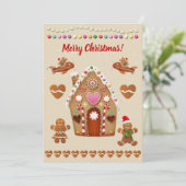 Gingerbread Cookies Kerstfeest Feestdagenkaart (Staand voorkant)