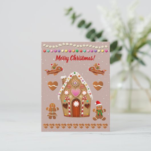 Gingerbread Cookies Kerstfeest Feestdagenkaart (Staand voorkant)