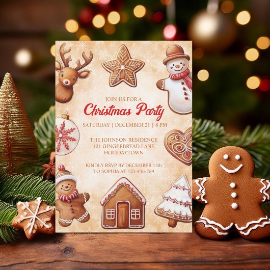 Gingerbread Cookies kerstfeest Kaart