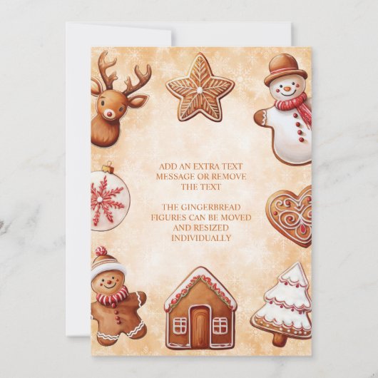 Gingerbread Cookies kerstfeest Kaart (Achterkant)