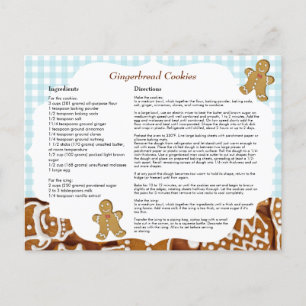 Gingerbread Cookies Kerstrecept Briefkaart