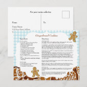 Gingerbread Cookies Kerstrecept Briefkaart (Voorkant / Achterkant)