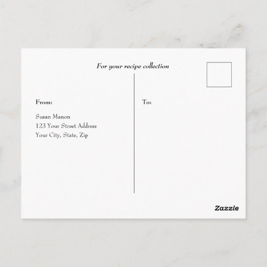 Gingerbread Cookies Kerstrecept Briefkaart (Achterkant)