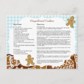 Gingerbread Cookies Kerstrecept Briefkaart (Voorkant)