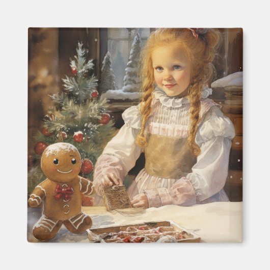 Gingerbread Cookies Landelijke Keukenmagneet Magneet (Voorkant)