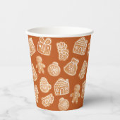 Gingerbread Cookies Licht- en Donkerbruin Papieren Bekers (Voorkant)
