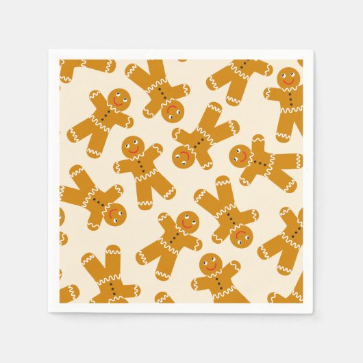 Gingerbread Cookies op de crème Servet (Voorkant)