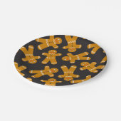 Gingerbread Cookies op zwart Papieren Bordje (Gekanteld)