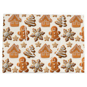 Gingerbread Cookies Pattern Groot Cadeauzakje (Achterkant)