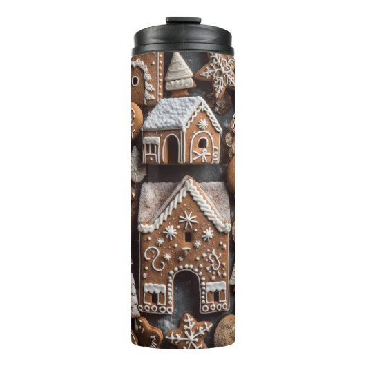 Gingerbread Cookies Pattern Thermosbeker (Voorkant)