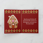 Gingerbread Cookies Polar Express Feestdagen Kaart (Binnen)