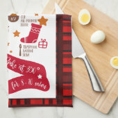 Gingerbread Cookies Recept Feestelijke Kerst Theedoek (Quarter Fold)