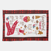 Gingerbread Cookies Recept Feestelijke Kerst Theedoek (Horizontaal)