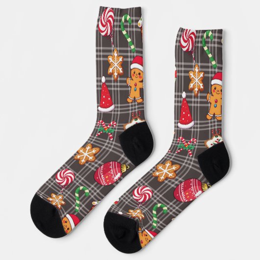 Gingerbread Cookies Socks Christmas Print Socks Sokken (Links)