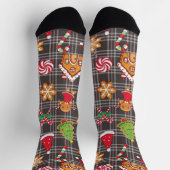 Gingerbread Cookies Socks Christmas Print Socks Sokken (Top)