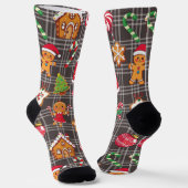 Gingerbread Cookies Socks Christmas Print Socks Sokken (Gebogen)
