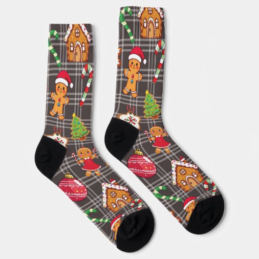 Gingerbread Cookies Socks Christmas Print Socks Sokken (Rechts)