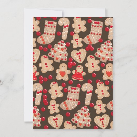 Gingerbread Cookies Vakantie Cookie Decorating Kaart (Achterkant)