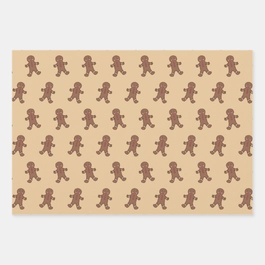 Gingerbread Cookies Wrapping Paper Set (Voorkant 3)