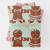 Gingerbread Cookies Wrapping Paper Set (In situ)