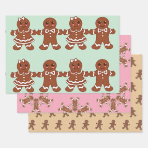 Gingerbread Cookies Wrapping Paper Set