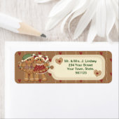 Gingerbread Country Kerst Adresetiketten Etiket (Insitu)