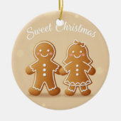 Gingerbread Couple Sweet Christmas Baking Lover Keramisch Ornament (Voorkant)