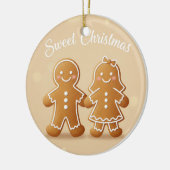 Gingerbread Couple Sweet Christmas Baking Lover Keramisch Ornament (Links)