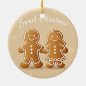 Gingerbread Couple Sweet Christmas Baking Lover Keramisch Ornament (Achterkant)