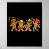 Gingerbread Cowboy Christmas Cookie Baker Western  Poster (Voorkant)