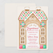 Gingerbread Cream Feest Uitnodiging (Voorkant / Achterkant)