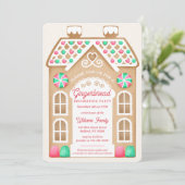 Gingerbread Cream Feest Uitnodiging (Staand voorkant)