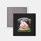 Gingerbread Crew Kerstvibes Gingerbread Family Magneet (Voorkant / Achterkant)