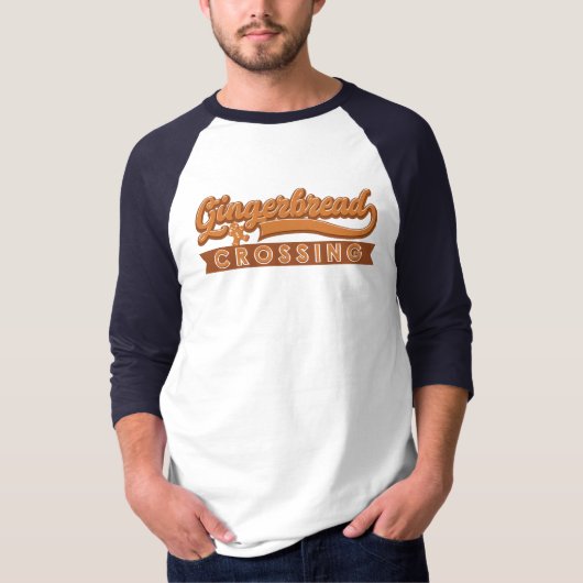 GingerBread Crossing kerstfeestdag T-shirt (Voorkant)